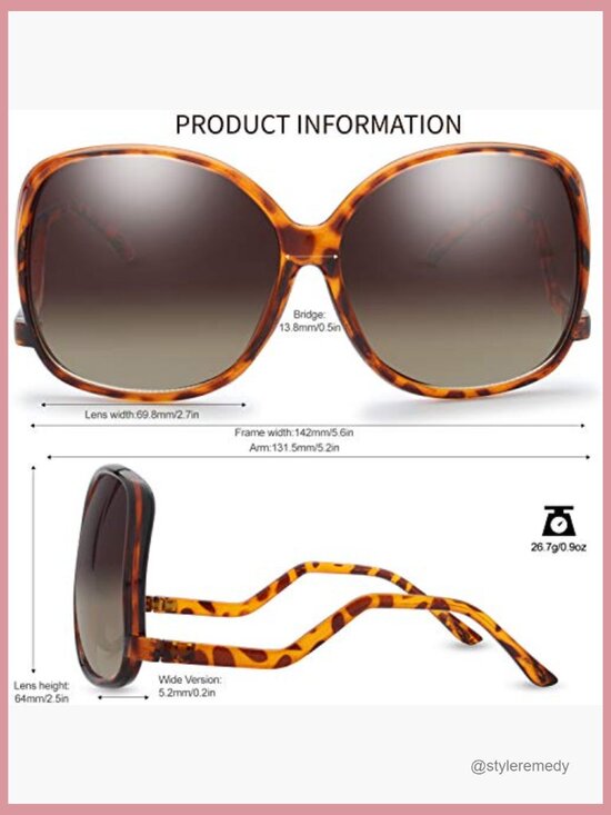 Oversized Square Cat Eye Hybrid Butterfly Fashion Sunglasses with UV400 main image 6